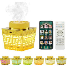 Telawah Bakhoor Incense Burner with Quran, Remote Controlled Speaker and App, Azan Bluetooth Speaker with Colour Changing and Adjustable Intensity