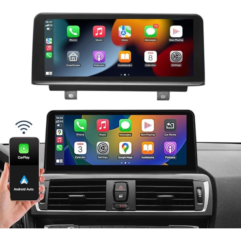 CARabc Wireless Carplay & Android Car, for 2012-2016 BMW 1.2 Series NBT System F20/F21/F22/F23, 10.25-Inch Linux Car Stereo Receiver with 1920 x 720 Touchscreen Car Radio Receiver