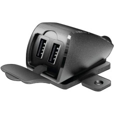 Lampa 38827 USB-Fix Trek 2 Dual USB Charger Waterproof Mount with Screws or Double Sided Tape - Ultra Fast Charge - 5400mA - 12/24V