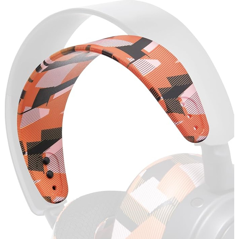 WC -StirnbandZ Arctis Nova - Improved Silicone Headband for Arctis Nova Headsets by Wicked Cushions - Improved Flexibility, Comfort and Style with Matching Ear Pad Designs | Orange Prism