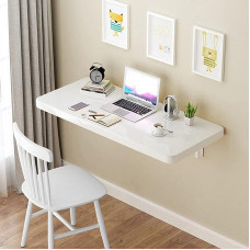 Weißer Wandschreibtisch, Klapptisch, Computer-Arbeitsplatz, schwebender Küchen-Esstisch, platzsparend, für Zuhause, Büro, Schlafzimmer, hängender Klapptisch, Breite 30/40 cm