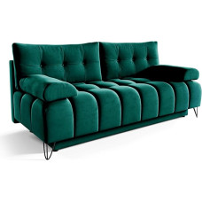 DomiMeble Broadway Couch - Fashionable, Functional and Modern Sofa with Sleep Function 197-146 cm - Size: 197 x 100 x 94 cm - Highest Quality Fabric (Monolith 37)