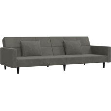 QJBSAVVA Bigsofa Camping Sofa Sofos Sofa didelis - sofa lova 2-vietis su 2 pagalvėlėmis Tamsiai pilkas aksomas Parodų salė Gyvenamasis kambarys Svečių kambarys Miegamasis