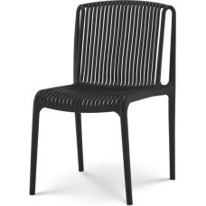 Kosmi Black Polypropylene Resin Garden Patio Chair