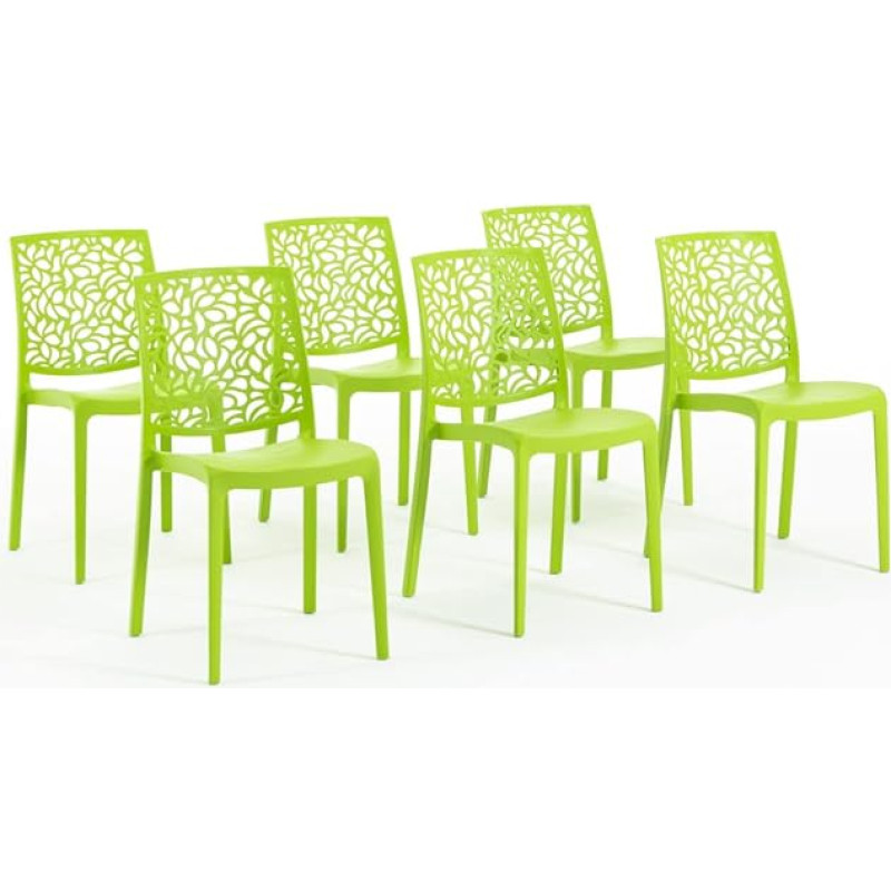 SIEDITI FUORI E DENTRO Anna Optinio pluošto kėdės iš dervos (6, laimo žalia)