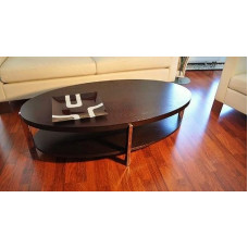 Carl Svensson O-111 Dizainerių kavos staliukas riešutmedžio / venge ovalus 118 x 60 x 33,5 cm