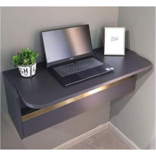 WESTWILD plaukiojantis sieninis sulankstomas rašomasis stalas su lentynomis ir stalčiais Erdvę taupantis sulankstomas rašomasis stalas kompiuteriui ar kirpyklai (636 x 390 x 296 mm)