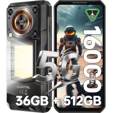 OUKITEL WP56 Lauko mobilusis telefonas 5G - 36GB + 512GB/2TB 16000mAh 108MP lauko išmanusis telefonas 128DB garsiakalbis 6,8 colių FHD+ 120Hz 