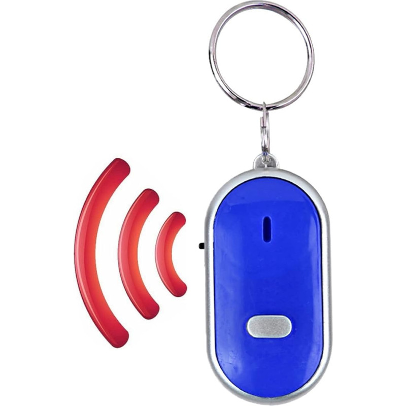 Raktų ieškiklis švilpukas Raktų ieškiklis Raktų ieškiklis Raktų Fob Locator Balso valdymas Anti-prarastas prietaisas telefono raktų pakabukas Rankinė Bagažas (mėlyna)