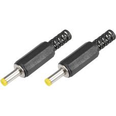 sourcing map 2 x Black Power Cable 4 x 1.7mm