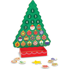 Melissa & Doug Countdown to Christmas Wooden Advent Calendar - Magnetic Tree, 25 Magnets