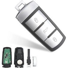 Heart Horse 433 MHz 3 mygtukai Passat B6 nuotolinio valdymo raktas su ID48 mikroschema 3C0959752BA VW Passat B6 3C B7 Magotan CC VW Sharan nuotolinio valdymo automobilio rakto korpusas