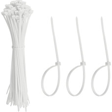 YELARXI Kabelbinder aus Kunststoff, selbstsichernd, 15,2 cm, passend für Zuhause, Garten, Büro, Werkstatt, Reisen, 100 Stück, Weiß