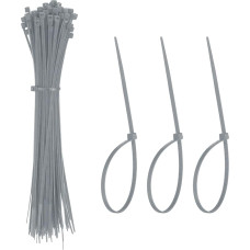 YELARXI Kabelbinder aus Kunststoff, selbstsichernd, 10,2 cm, passend für Zuhause, Garten, Büro, Werkstatt, Reisen – (100 Stück, dunkelgrau)