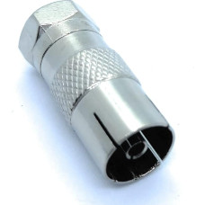 DRUT 1 x Antennen-Koaxial-Stecker-Adapter mit F-Stecker auf TV-Buchse