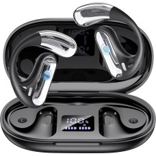 Open Ear Headphones Bluetooth, Headphones Wireless Bluetooth 5.4 with 4 Mic ENC, 40h Playback LED Display Type-C, Wireless IP7 Waterproof, Hi-Res Wireless Audio Sport Headphones
