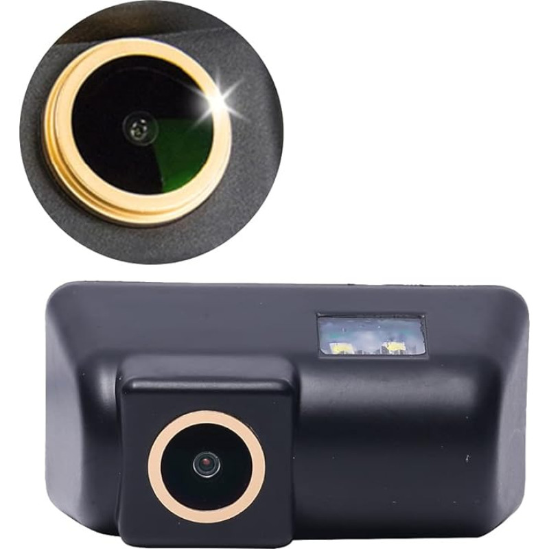 Žuvies akies stiklo objektyvas: IP68 pramoninis vandeniui ir smūgiams atsparus aukštos kokybės automobilio valstybinio numerio ženklo šviesos atbulinės eigos kameros pakeitimas, skirtas 