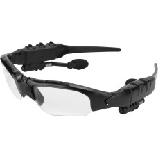 Goshyda Bluetooth Sunglasses Headsets, Wireless Audio, MP3 Stereo Sound, Music Headphones, Hands-Free Smart Glasses for Outdoor Cycling (Transparent)