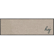 MOCAVI Hej Scandi Mat Floor Mat with Edge 30 x 100 cm Washable Beige Shoe Rug Long Narrow Shoes Take Off Decorative Entrance Area Indoor Outdoor Mat Front Door Boot Mat