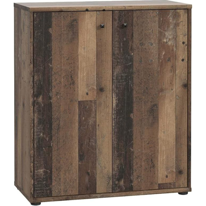 FORTE Tempra 2 komoda su 2 durelėmis, inžinerinė mediena, senovinio stiliaus, 73,7 x 85,5 x 34,8 cm (plotis x aukštis x gylis)