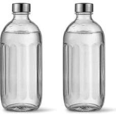 aarke Glass Bottle [Only Compatible with Carbonator PRO] for Carbonator Pro, Dishwasher Safe, with Stainless Steel Details (Pack of 2)