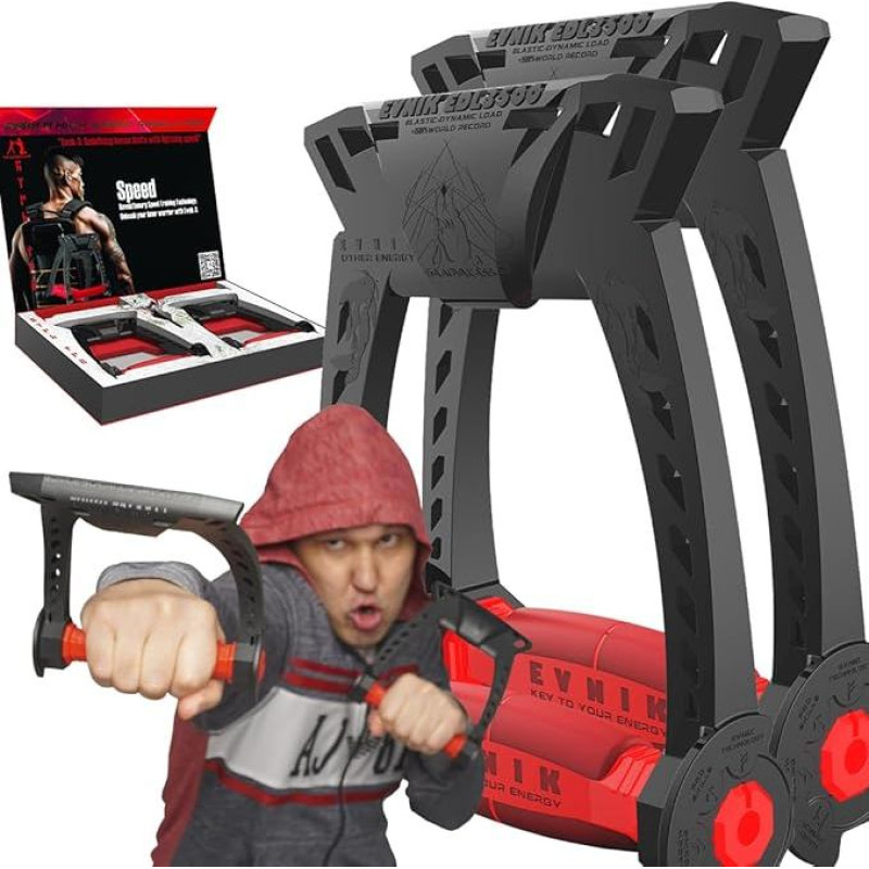 SAADVAKASS Evnik-3 didelio greičio treniruoklis - ShadowBox Pro - tikslaus smūgio treniruotė - meistriška nokauto jėga - tobulina bokso įgūdžius - idealus elastingas balistikos metodas