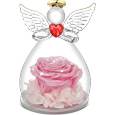 Qinqinxin Motinos dienos dovanos mamai, amžinoji rožė Angelas figūra Dovana mamai, močiutei, amžinasis gėlių kupolo stiklo angelas, begalybės rožės dovanos moterims, originalios dovanos Motinos dienai, gimtadieniui