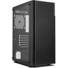 NOX XTREME PRODUCTS Infinity BETA Semitower M-ATX | ITX, Tempered Glass Side Window, Front Grille, Space for 8 Fans, Comp. Graphics Cards up to 300 mm, USB 3.0, Black