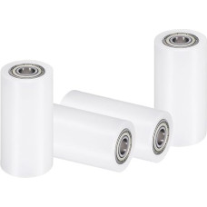 sourcing map Nylon-Rollenrad mit Kugellagern, 1,6 cm Bohrung x 5,1 cm Breite x 10,2 cm Länge, CNC-Führungsrad, Flachriemen-Spannrolle, Nylon-Umlenkrolle, Weiß, 4 Stück