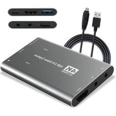 KuWFi Video Recording Card 1080P 60fps HD Video Recording Card Streaming HDMI to USB 3.0 Adapter for Live Video Recorder for Xbox One, PS4, Wii, Nintendo Switch