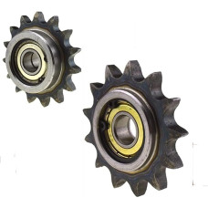 Variklio krumpliaratis, pavara, 2 dalių variklio krumpliaratis, variklio krumpliaratis 9-21 dantis, 10-20 mm vidinė skylė, pavaros ritinėlių grandinė, konvejerių ritinėlių grandinės, kreipiamasis ratas su guoliu (spalva: 08B12 dantys, vienas guolis X 10 m