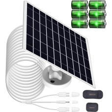 Solarmodul für den Außenbereich, geeignet für Überwachungskameras, 8 W, mehrere Schutzfunktionen, wetterfeste Designs