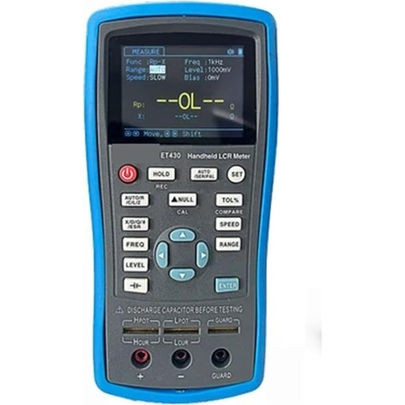 Skaitmeninis LCR tiltelis 100 kHz Daugiafunkcinis rankinis LCD skaitmeninis tiltelinis matuoklis Didelio tikslumo talpos, induktyvumo ir varžos matuoklis (ET432)