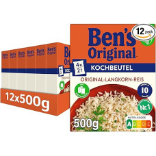 BEN'S ORIGINAL™ Cooking Bag 10 Minutes Original Long Grain Rice 12 x 500 g