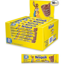 60 x Šokoladinis kakavos gėrimas Nesquik by Nestle EU Made Long Lasting (60 maišelių x 13,5 g)