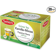 Selen Green Tea Chamomile Mint 20 Tea Bags