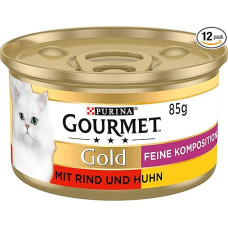 Purina GOURMET Gold Fine Sudėtis: Aukštos kokybės suaugusių kačių maistas, konservų dėžutė