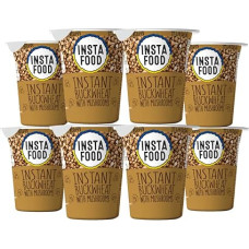 Grikių sriuba Vegan Ready Meal Grikių puodeliai, 8 vnt., 8 × 50 g Greitas maistas biurui ir lauke (8 vnt., grybų pakuotė)