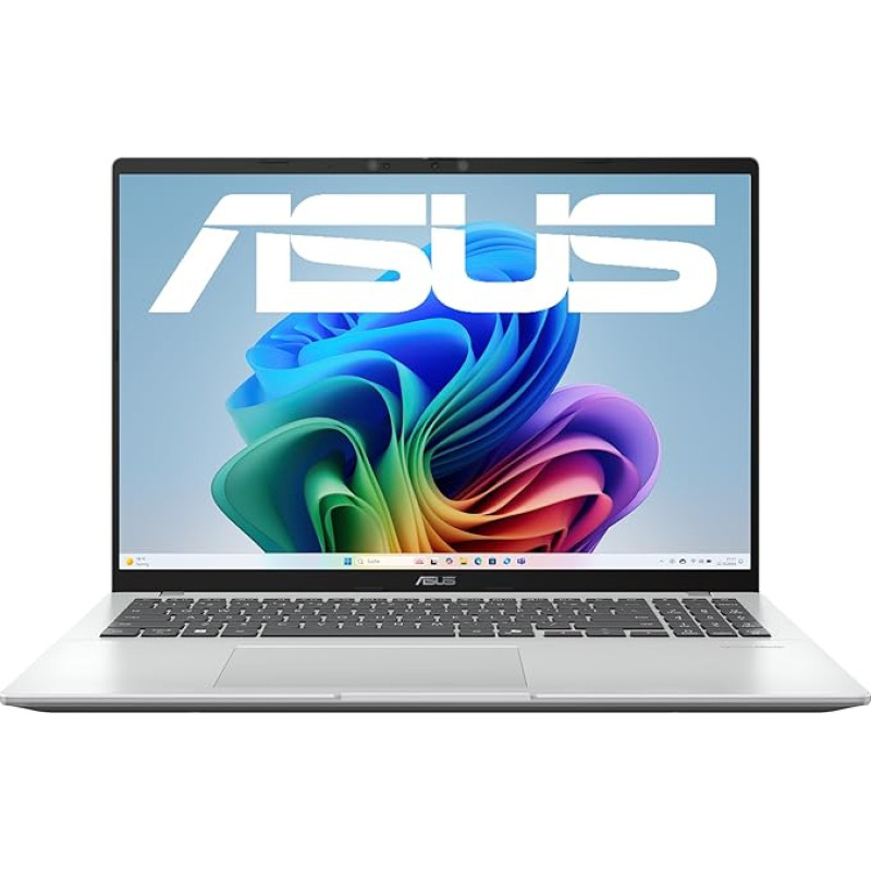 ASUS Vivobook 16 X1607QA Nešiojamasis kompiuteris | Copilot+ PC | 16 colių WUXGA IPS ekranas | Snapdragon X X1-26-100 | 16 GB RAM | 512 GB SSD | QC Adreno GPU | Win11 Home | QWERTZ | Cool Silver