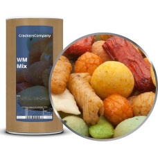 1 x 300 g užkandžių mišinys World Champion Mix Low Fat su žemės riešutais Wasabi Nacho Chips Ryžių traškučiai