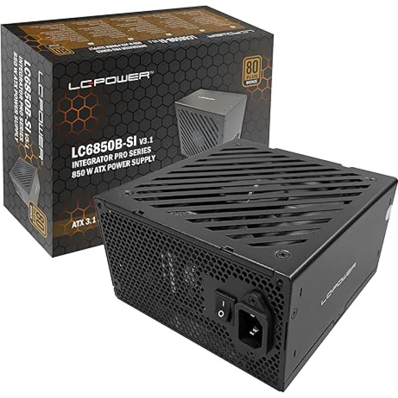 LC-POWER ATX kompiuterio maitinimo šaltinis 850 W, PCI-Express 5.1, 