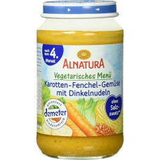 Alnatura Organic Carrot Fennel Vegetables with Spelt Noodles, After 4th Month, 190g