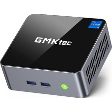 GMKtec Mini PC Intel i5-12450H (Turbo 4.4GHz) 16GB (8x2) DDR4 3200MHz 512GB M.2 PCIe3.0 NVMe SSD Mini Computer, USB 3.2/WiFi 6/BT5.2, 2.5G Ethernet/Type-C (DP/Data)/HDMI*2/4K Desktop PC