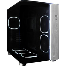 MONTECH X Gear Seeker, King 95 Ultra Dual Chamber ATX žaidimų korpusas, didelis oro srautas, aliuminio įvesties/išvesties skydelis, tvirtas išlenktas grūdintas stiklas, šeši iš anksto sumontuoti ARGB ventiliatoriai, kosminės pilkos spalvos