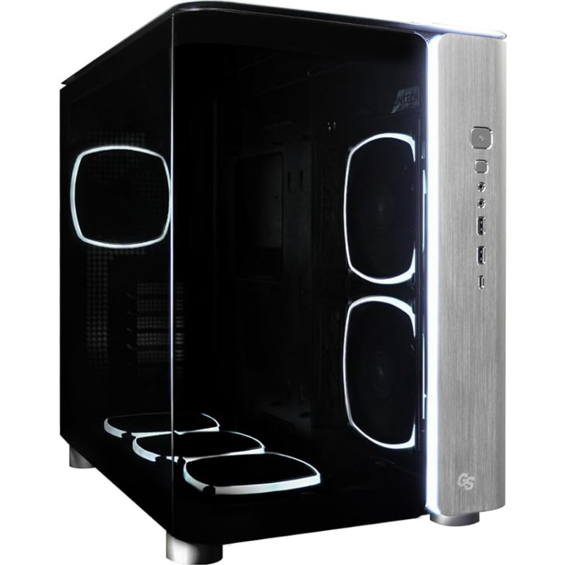 MONTECH X Gear Seeker, King 95 Ultra Dual Chamber ATX žaidimų korpusas, didelis oro srautas, aliuminio įvesties/išvesties skydelis, tvirtas išlenktas grūdintas stiklas, šeši iš anksto sumontuoti ARGB ventiliatoriai, kosminės pilkos spalvos