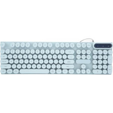 Mechanical Gaming Keyboard, USB, Wired, 104 Round Keys, Backlit Gaming Keyboard, Ergonomically Adjustable Feet, Multimedia Keys, Wired Keyboard