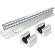 Profesionalūs 10 mm linijiniai keliai, 2 Stück SBR10 200/300/450 mm + 4 Stück SBR10UU-Linearführung, Linearbewegungs-Kugellagerblöcke for CNC-Linearwelle(400mm)