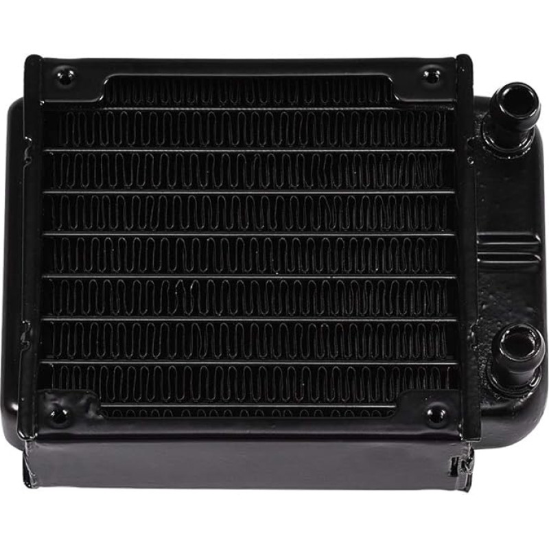 Kompiuterio vandens aušinimo aušintuvas, 8 vamzdžių aliuminio šilumokaitis kompiuterio CPU vandens aušinimo sistemai, 105 x 80 x 26 mm vandens oro radiatorius