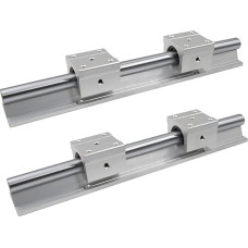 WQGQPXOB Profesionalūs linijiniai profiliai 2 vnt. SBR16/SBR12/SBR20 + 4 vnt. SBR16UU/SBR12UU/SBR20U Linearlager Blo16UU Gleitblock(Sbr20,1150mm)