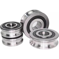 TWEFTPKD 10 STÜCKE Richt Gemischt Rad Über Linie mit Nut Lager V 6204 20X47X14 MM Pulley U Nut Typ(V6204-3-1)